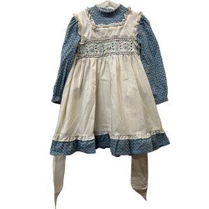 Vintage Polly Flinders Hand Smocked Girl Dress